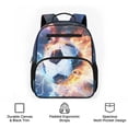 thumbnail image 6 of HUIACONG Galaxy Lightning Soccer Kids School Backpack 13.5 Inch Water Repellent Sturdy Bookbag with Adjustable Cushion Straps Multiple Pockets Large Capacity Lightweight Bag for Primary School Boys, 6 of 7