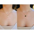thumbnail image 3 of Gold Mother of Pearl, Black Clover Necklace, 3 of 7
