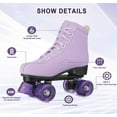 thumbnail image 5 of Unisex Roller Skates Double Row Four Wheels, High-top Roller Skates, Gradient Color Roller Skates with Flash Wheelss, For Beginners Womens Mens Boys and Girls, For Indoor Outdoor, Purple, 5 of 7