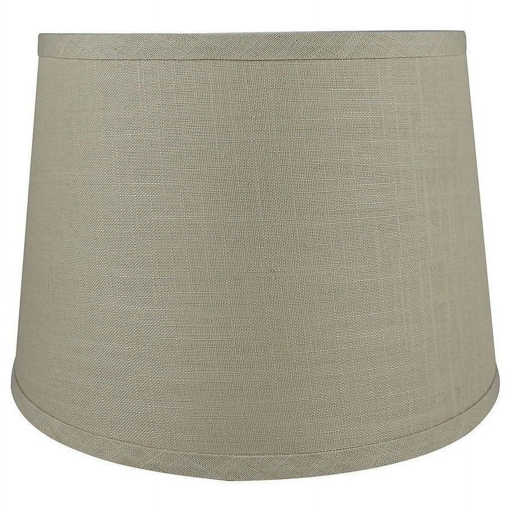 Urbanest French Drum Lamp Shade,Textured Linen, 10x12x8.5", Gray Tone