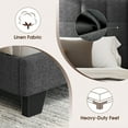 thumbnail image 3 of Sha Cerlin Grey Queen Size Platform Bed Frame with Tufted Headboard & Wingback, Adult, 3 of 7