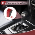 thumbnail image 3 of Cubierta de pomo de cambio antideslizante, protector de manija de cambio para Honda CR-V 15-16, cuero sintético rojo y negro, 3 of 6