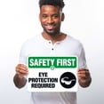 thumbnail image 2 of Eye Protection Required Sign, OSHA Safety First Sign, 10x14 Aluminum, 2 of 4