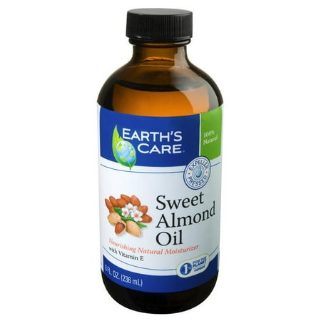Sweet Almond Oil 100% Pure & Natural Earth's Care 8 oz Oil