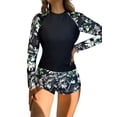 thumbnail image 1 of Maillot de Bain Deux Pièces pour Femmes Protection UV UPF 50+ Manches Longues Surf avec Soutien-Gorge Intégré, 1 of 1