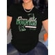 thumbnail image 1 of Camiseta De Mujer Verano Ropa Informal Suelta Camiseta Básica De Moda Para La Calle DiariaWomen's Bad Graphic Tee - Casual Crew Neck Short Sleeve T-Shirt, White with Green & Pink Print, Comfortable, 1 of 6