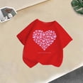 thumbnail image 2 of T-shirts à Imprimé Cœur pour Fille, Col Ras du Cou, Manches Courtes, Décontractés, Basiques, 2 of 5