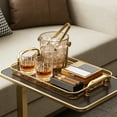 thumbnail image 5 of Bfogop Serving Tray for Snacks and Pastries Tabletop Food Platter for Tea Fruits Elegant Design for Home Bar Restaurant Use Serving Tray with Handles Serving Platters 13x8x0.8 Inch, 5 of 6