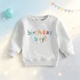 thumbnail image 2 of Nwiuh Toddler Baby Fall Outfit Birthday Girl Crewneck Sweatshirt Tops Little Princess Birthday Shirt Kids Spring Clothes (Gray, 3-4 Years), 2 of 8