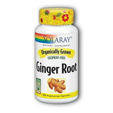 Solaray Organic Ginger Root 540 mg Capsules, 100