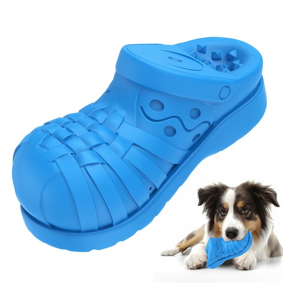PcEoTllar Dog Toy for Aggressive Chewer Large Medium indestructible Super Chew Dog Toys Squeaky Dog, Slipper Shape Squeaky Dog Toys for Aggressive Chewers Puppies Medium Large Dogs, Blue