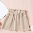 thumbnail image 7 of Spazoro Toddler Girls Elastic Waist Skirts, Solid Corduroy Breathable Bow Knot A-Line Skirts for Child Girls Khaki Size 2-3 T, 7 of 7