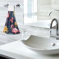 thumbnail image 5 of Yayeee Kitchen Hanging Hand Towels Set of 2 with Loop Bathroom Absorbent Tie Towel, Red Floral Flamingo, 5 of 7