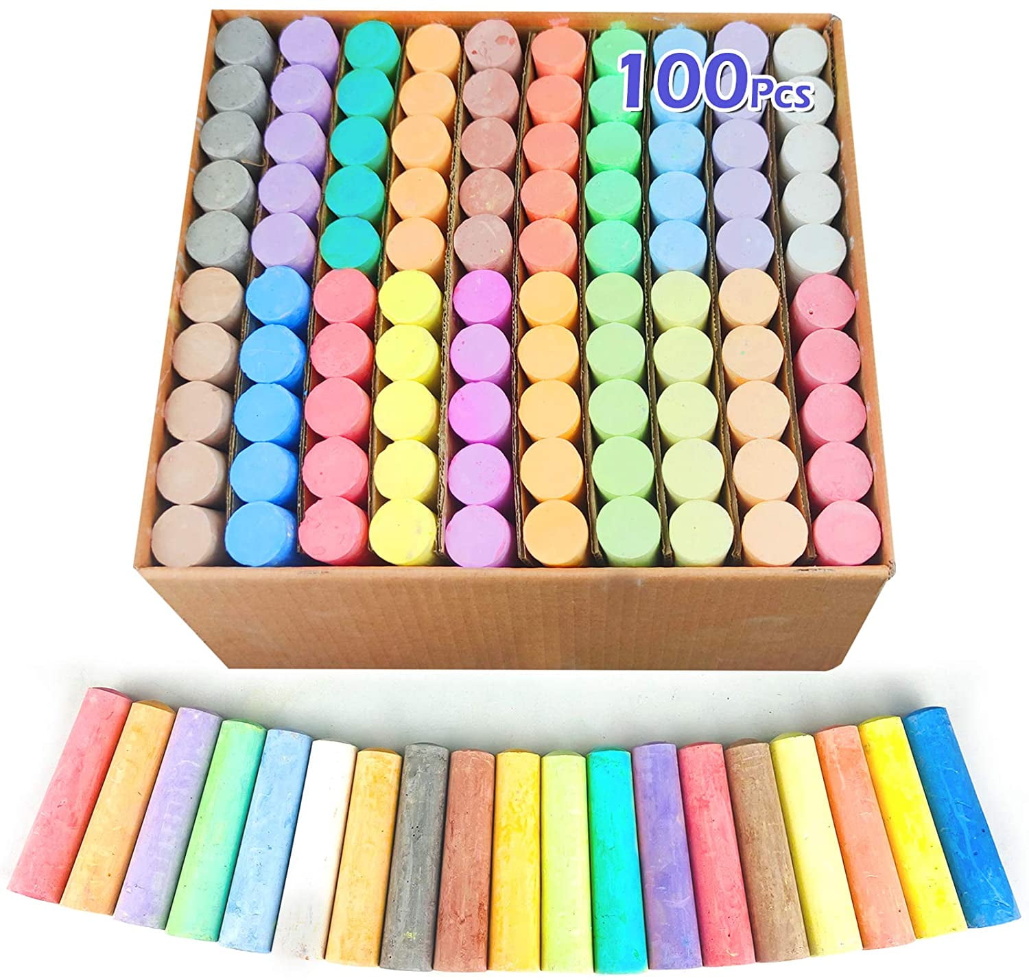 sidewalk-chalks-set-100-pack-20-colors-jumbo-chalk-for-outdoor-school