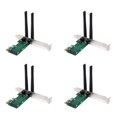 thumbnail image 1 of 4X Wireless Card WiFi Mini PCI-E Express to PCI-E Adapter with 8 Antenna External for PC, 1 of 7