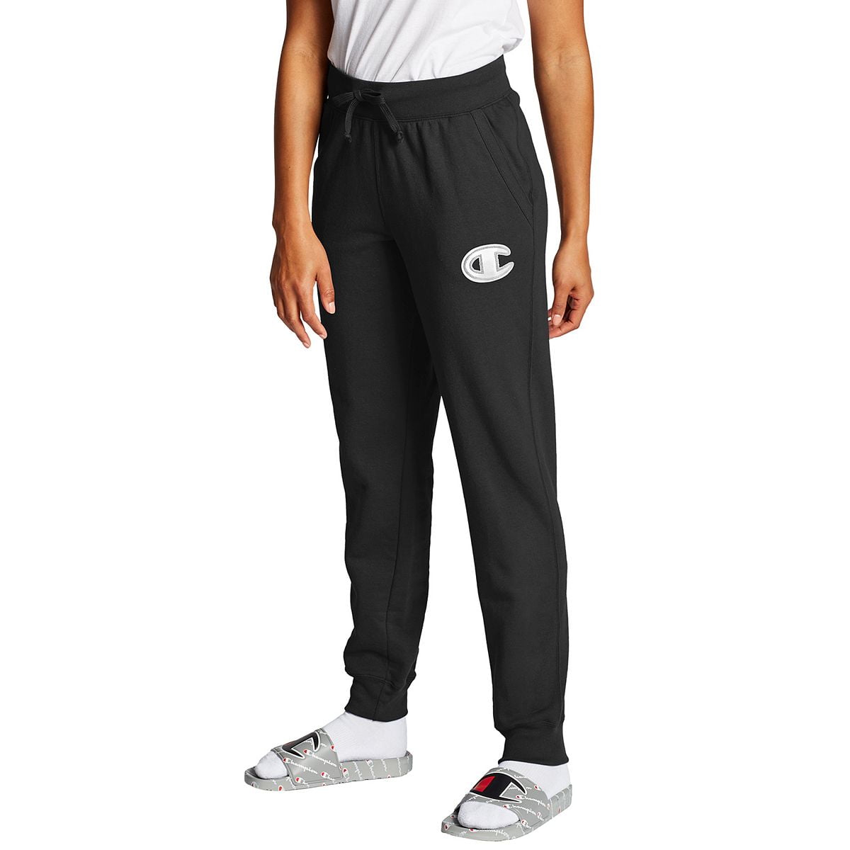 Champion white joggers womens sale