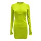 thumbnail image 2 of Gibobby Vestido casual para mujer Vestido de suéter ajustado sin espalda de punto con cuello en V y manga larga para mujer(Verde,M), 2 of 4