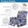 thumbnail image 5 of HELLHERO Rooster Flower Print Recliner Chair Slipcovers for Reclining Chair 4 Piece Recliner Cover 1 Seat Extra Large Lift Chair Covers with Side Pockets, Blue, 5 of 8