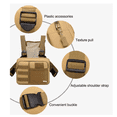 thumbnail image 3 of Mochila Chalecos Tacticos Campañas Pecho De Bolsa Belug, Café, 3 of 5