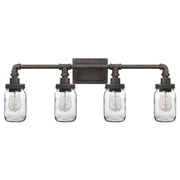 Squire 4-Light Rustic Black Vanity Light