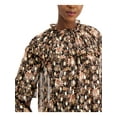 thumbnail image 3 of INC Womens Black Sheer Floral Long Sleeve Top Size: S, 3 of 4