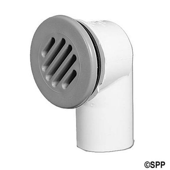 Waterway Plastics 640-0407 Spigot Low Profile Drain, Gray - 0.75 x 1 in.