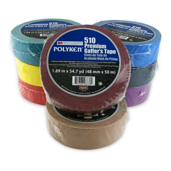 FindTape Gaffers Tape Multi-Pack: 2 in. x 55 yds. (Assorted Colors) 8 rolls