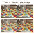 thumbnail image 7 of ODIKA 8'x10' Washable Area Rug Hopscotch Block Grid Motif Storybook Bedside Retro Checkered Playful Expressive for King Size Bedroom Under Bed, Master Suite, Non-Shedding, Easy Care, 7 of 7