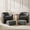 Grey, variant on Modern Accent Chair with Storage Ottoman Barrel Reading Chair Versatile Footrest Living Room Navy