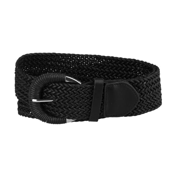 Cinturón Allegra K Woven Wide Trenzado Negro para Mujer