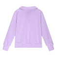 thumbnail image 5 of TOWED22 Girls Half Zip Sweatshirt Fleece Quarter Zip Pullover Sweatshirts with Thumb Hole Fall Clothes for Teen Girls(Purple,11-12 Years), 5 of 5
