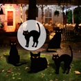 thumbnail image 3 of Cat Silhouette Garden Stakes, Halloween Scary Decoration Metal Iron Gifts with Reflective Eyes Ornament, for Art Lawn Outdoor Patio Yard. , estilo D Opción 4 DYNWAVEMX Estaca de silueta, 3 of 8