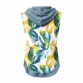 thumbnail image 6 of Erwazi Hooded Tops for Women Summer Sleeveless Denim Printed Vest Outdoor Activities Casual Jeans Tunic Top, 6 of 7