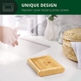 thumbnail image 6 of Royal Craft Wood Bamboo Soap Dish, Soap Dish with Slanted Waterfall Design, Bathroom and Shower Soap Holder, Self Draining Kitchen Soap Tray (1 Piece, Natural), 6 of 9