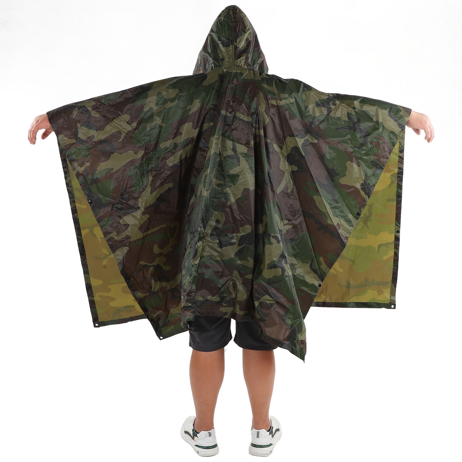 Poncho de Pluie Style Militaire Poncho de Pluie Multifonction Poncho de  Pluie Extérieur Cape de Pluie Extérieure Nouvelle Imperméable Armée à  Capuche