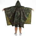 thumbnail image 4 of Poncho de Pluie Extérieur Nouveau Poncho de Pluie Imperméable Armée à Capuche Ripstop Chasse Camping Randonnée Poncho de Pluie Militaire, 4 of 8