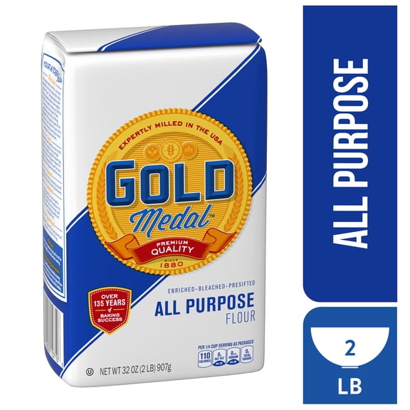 Gold Medal All Purpose Flour, Baking Flour, 2 lb Bag