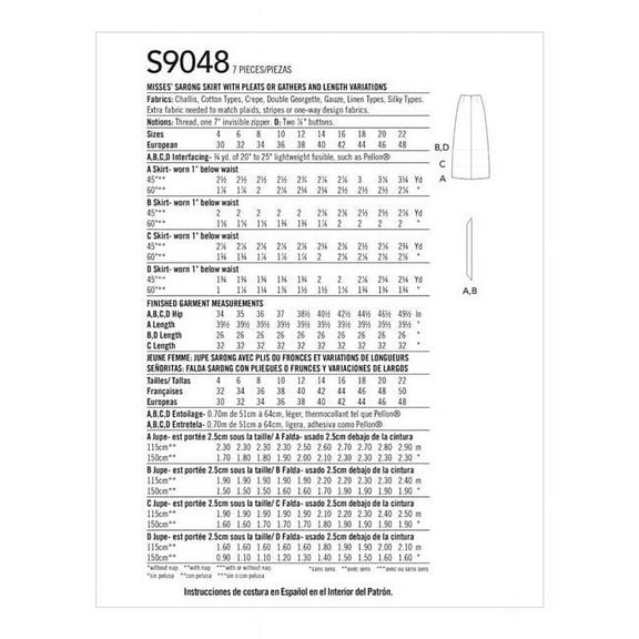 Simplicity Patterns 14-16-18-20-22