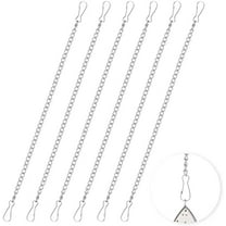 6 Pcs Stain Glass Window Hanging Chain, 20 Inch Picture Hanging Chain, Hanging Chains with Hooks, Outdoor Decorative Chain for Walls Gardens and Kitchens$$Garden & Patio