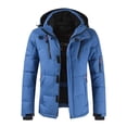 thumbnail image 1 of Guardoinrt Polyester Mens Duck Down Jacket For Ultimate Warmth And Style Wide Application Hooded Puffer Jacket blue 5XL, 1 of 6