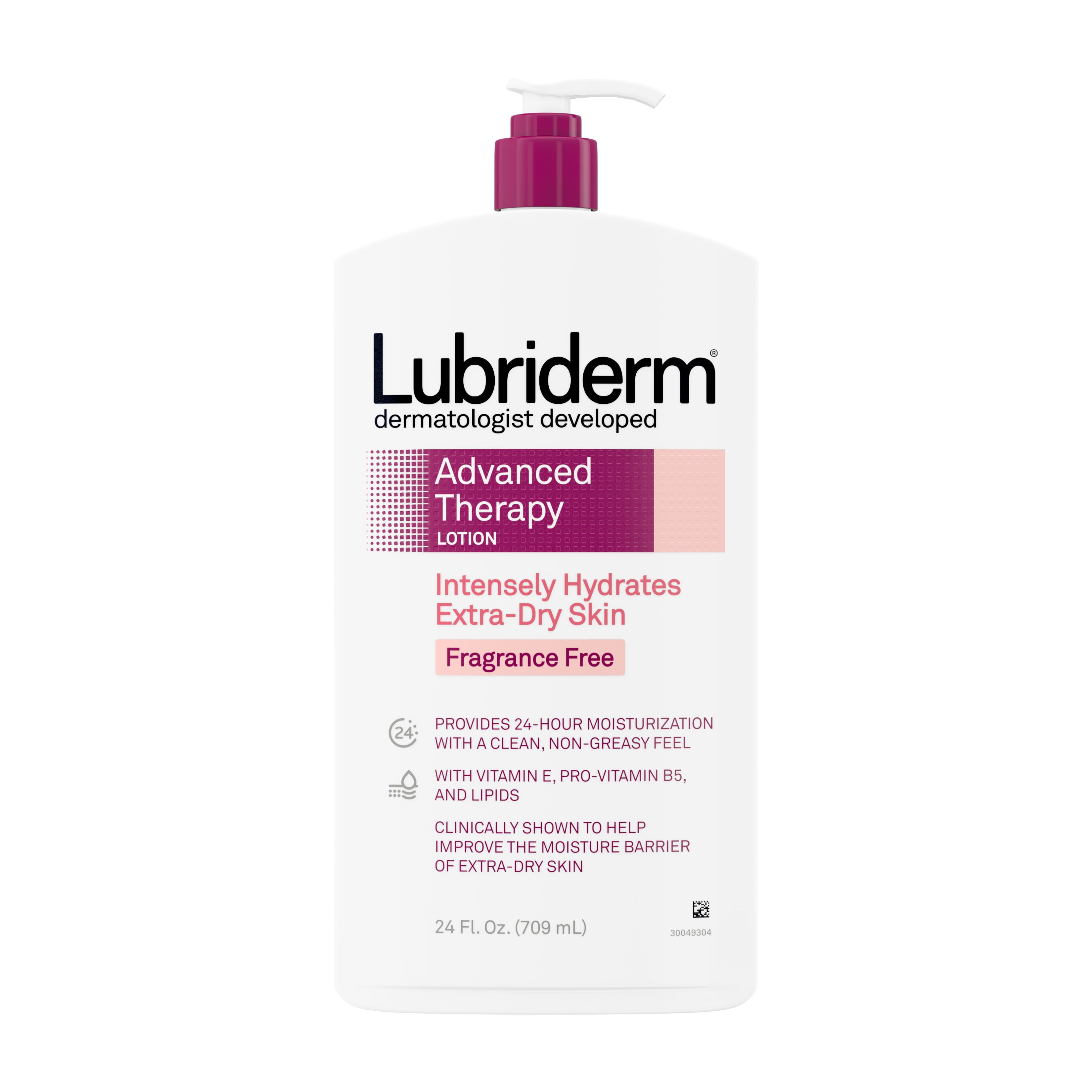 Lubriderm Advanced Therapy Fragrance-Free Lotion, Vitamin E, 24 fl. oz