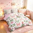 thumbnail image 2 of Manfei Kawaii Rabbit Animals 7-Piece Twin Bedding,Festive Christmas Tree Bedding Comforter Set,Pink,Pink Reversible, 2 of 6