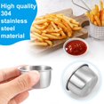 thumbnail image 4 of 12 Pcs Bol à Sauce 304 Acier Inoxydable Tasses à Sauce Individuelles 45/55ml Mini Tasses à Assaisonnement Réutilisables Tasses à Sauce Polyvalentes pour Maison Fête Restaurants, 4 of 8