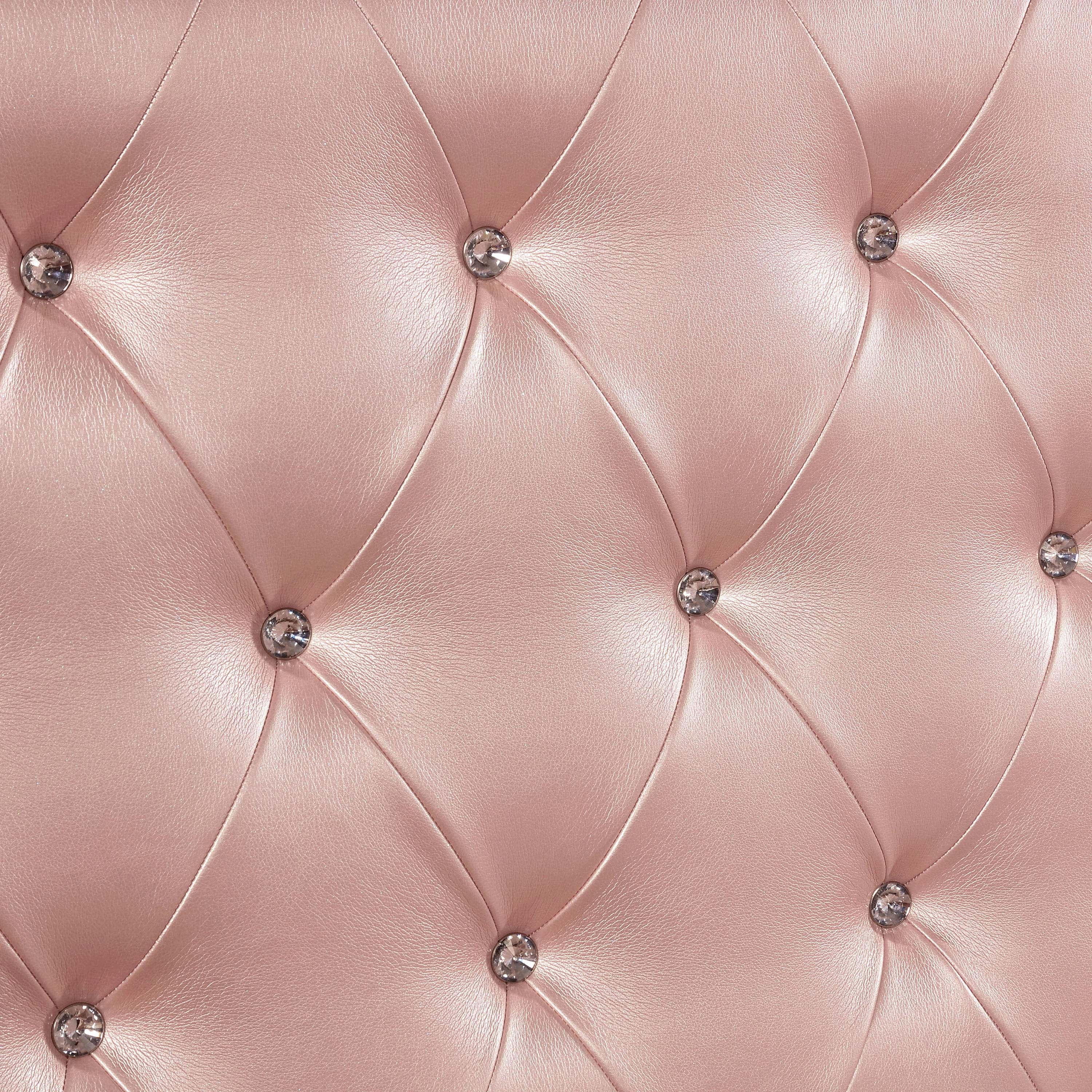 Furniture of America Starnom Tufted Panel Wood Rose Pink Full Kids Bed