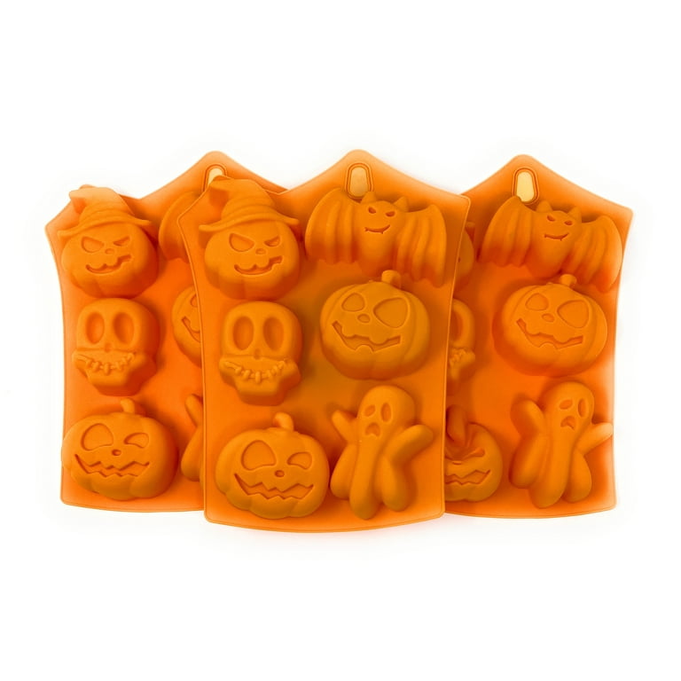Easy Halloween Silicone Molds Baking Ideas; Pumpkin, Skulls
