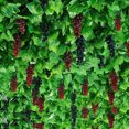thumbnail image 3 of Farfi 1 Bunch Fake Grape Artificial Plastic Lifelike Faux Fruit Home Garden Wall Decor (Purple), 3 of 13