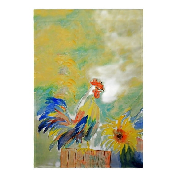 Betsy Drake FL265G Rooster Flag - 28 x 40 in.