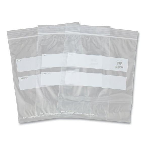 Zipper Bags, 1.73 mil, 7" x 7.99", Clear, 500/Carton | Bundle of 5 Cartons