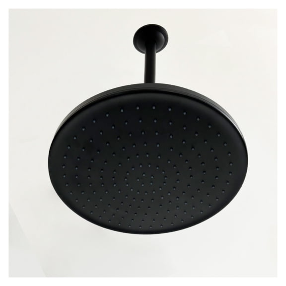 High Pressure Rain Shower Head - Luxury Modern Bathroom Shower Head, 1-Min Tool-less Installation, Adjustable Rainfall Shower Head Replacement Matte Black Stainless Steel