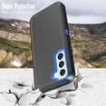 thumbnail image 3 of Xhy for Samsung Galaxy S22 Case 2022 Rugged Rubber Durable 3 in 1 Protective Samsung S22 5G Phone Cover for Girl Men Women Cute (Navy Blue), 3 of 6